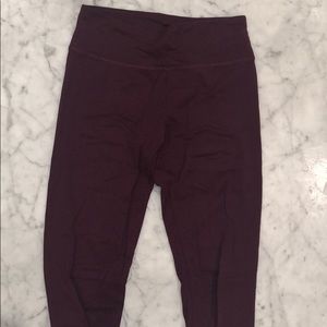 AERIE Burgundy Leggings (Size Small)